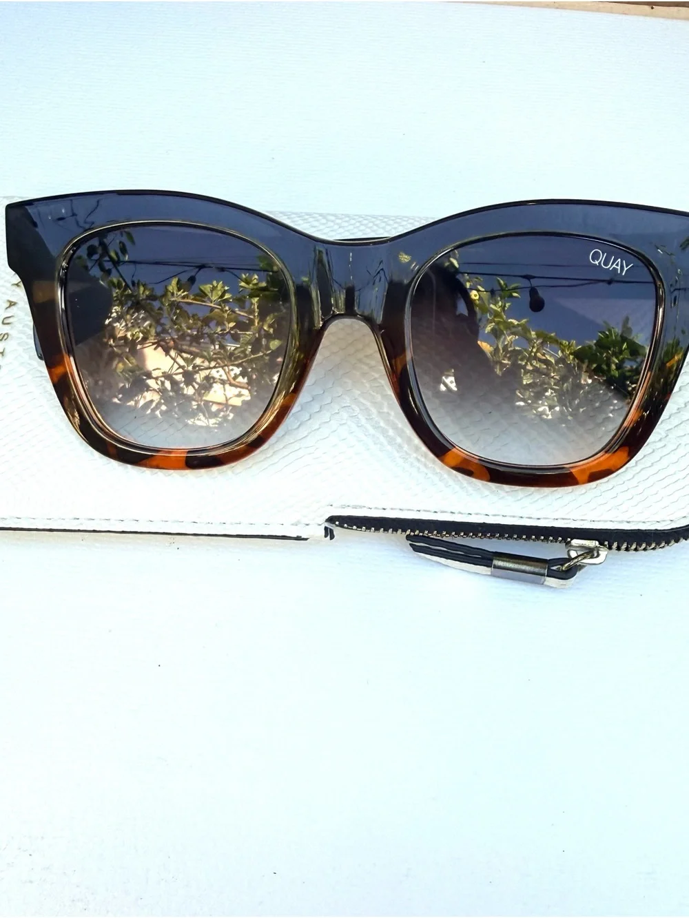Quay Australia Night Shade Tortoiseshell Cat-Eye Sunglasses - Picture 2 of 6